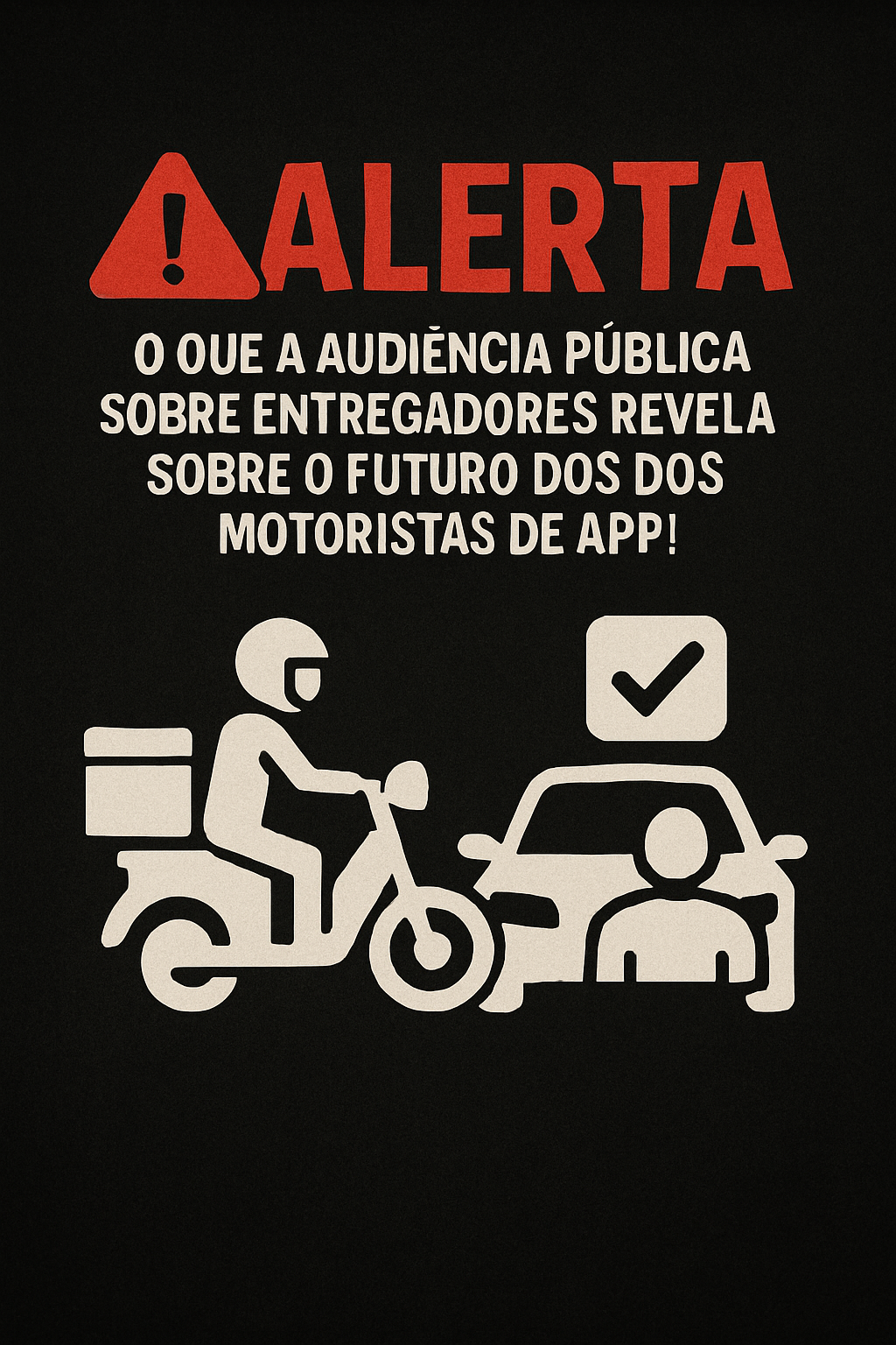 Motorista preocupado com celular olhando notícia sobre PL 536/2024 e futuro da categoria